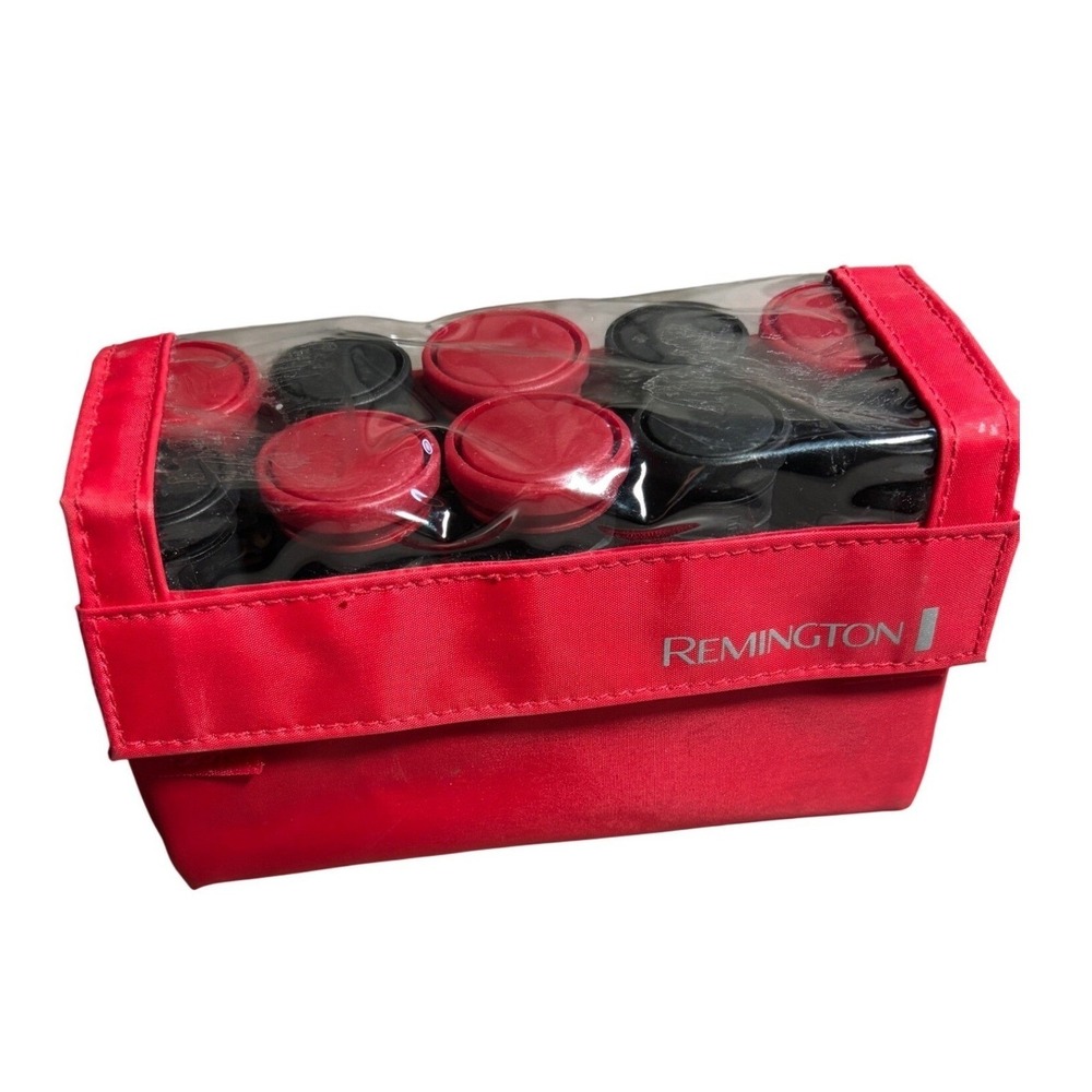Remington Ionic Hair Setter Travel Rollers H1015 Red Case 10 Count Clips Tested